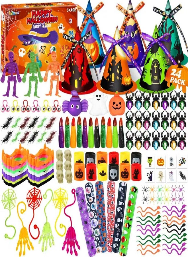 ShyLizard 234 PCS Halloween Party Favors for Kids,24 Pack Witch Hat Shaped Goodie bag Stuffers with Non-Candy Trick Or Treat Toys Bulk,Goodie Bags Basket Stuffers,Classroom Favors Gifts for Boys Girls - Image 1